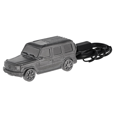 鑰匙扣， G-Class  炭灰色 / 黑色， 鋅壓鑄件 / 不鏽鋼， PVD 塗層